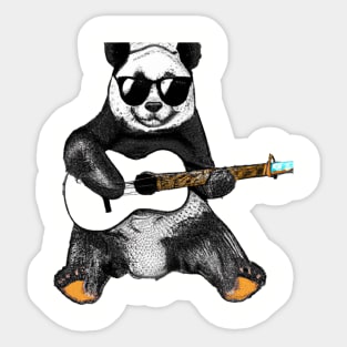 Guitar Panda Sticker